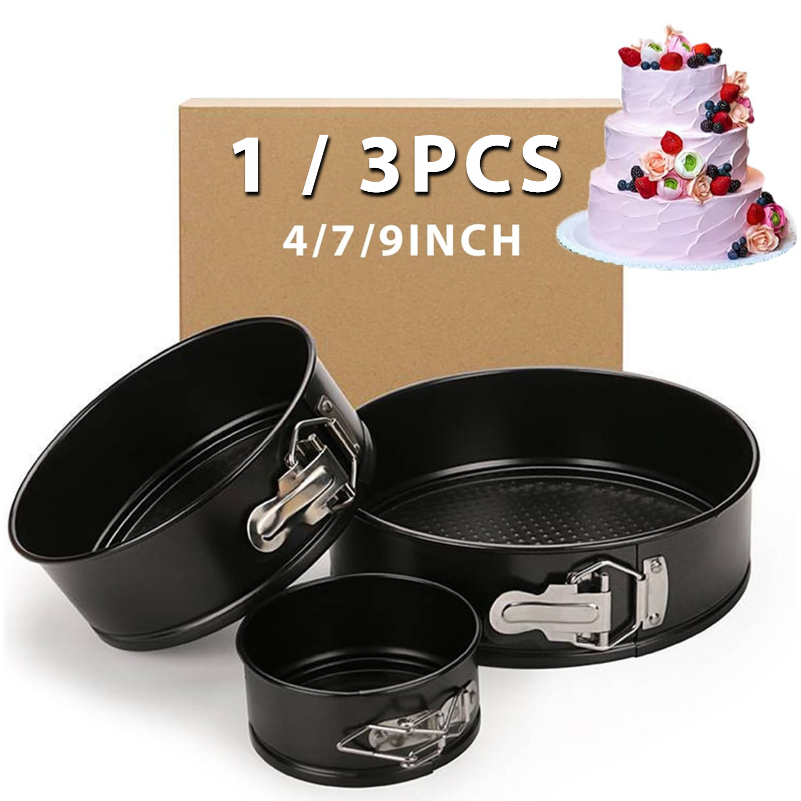 Egg Waffle Pan - 1PC, 3PCS Cake Pan Set, Round
