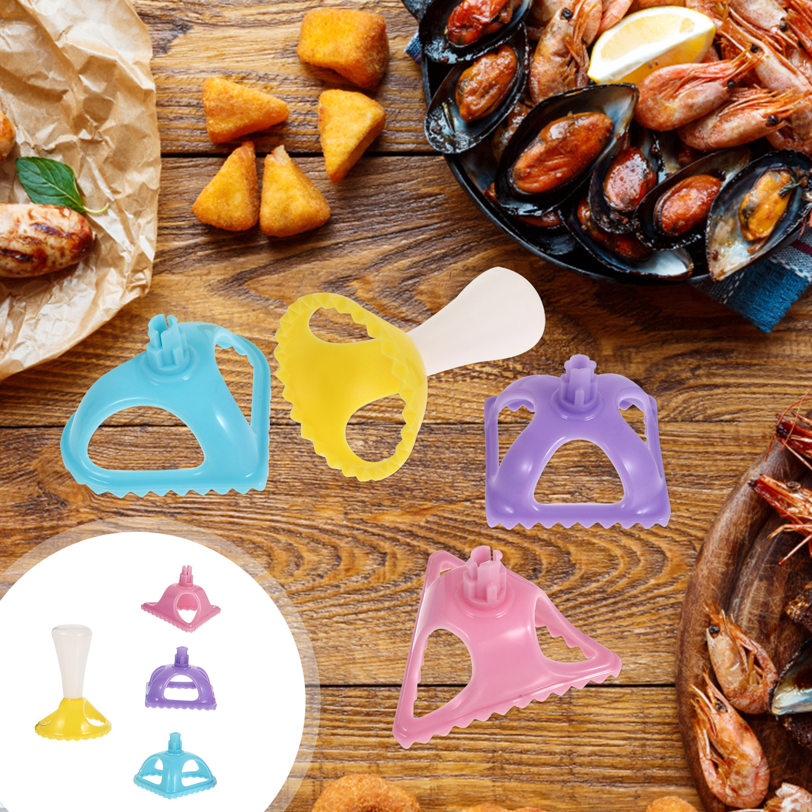4Pcs Dumpling Turnover Mold Se - đánh giá và giá Dumpling Press Set
