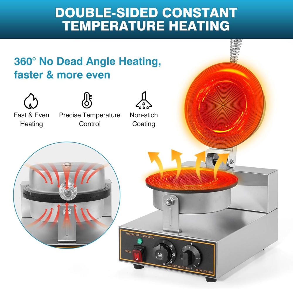 1200W Commercial Waffle Cone M - đánh giá và giá Waffle Cone Maker