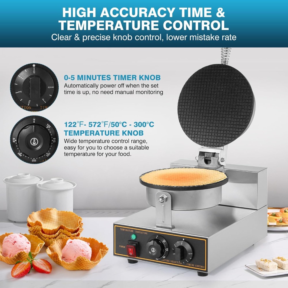 1200W Commercial Waffle Cone M - đánh giá và giá Waffle Cone Maker