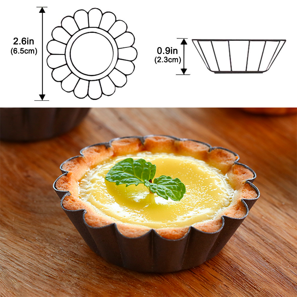 12Pcs Pan Mold Tart Quiche Fla - đánh giá và giá Egg Waffle Pan