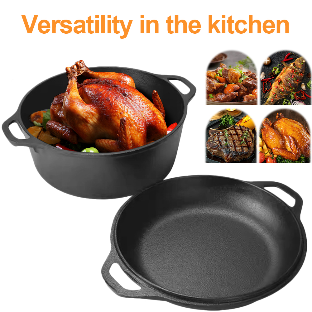2 in 1 Cast Iron Dutch Oven Po - đánh giá và giá Cast Iron Corn