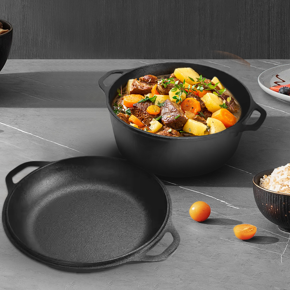 2 in 1 Cast Iron Dutch Oven Po - đánh giá và giá Cast Iron Corn