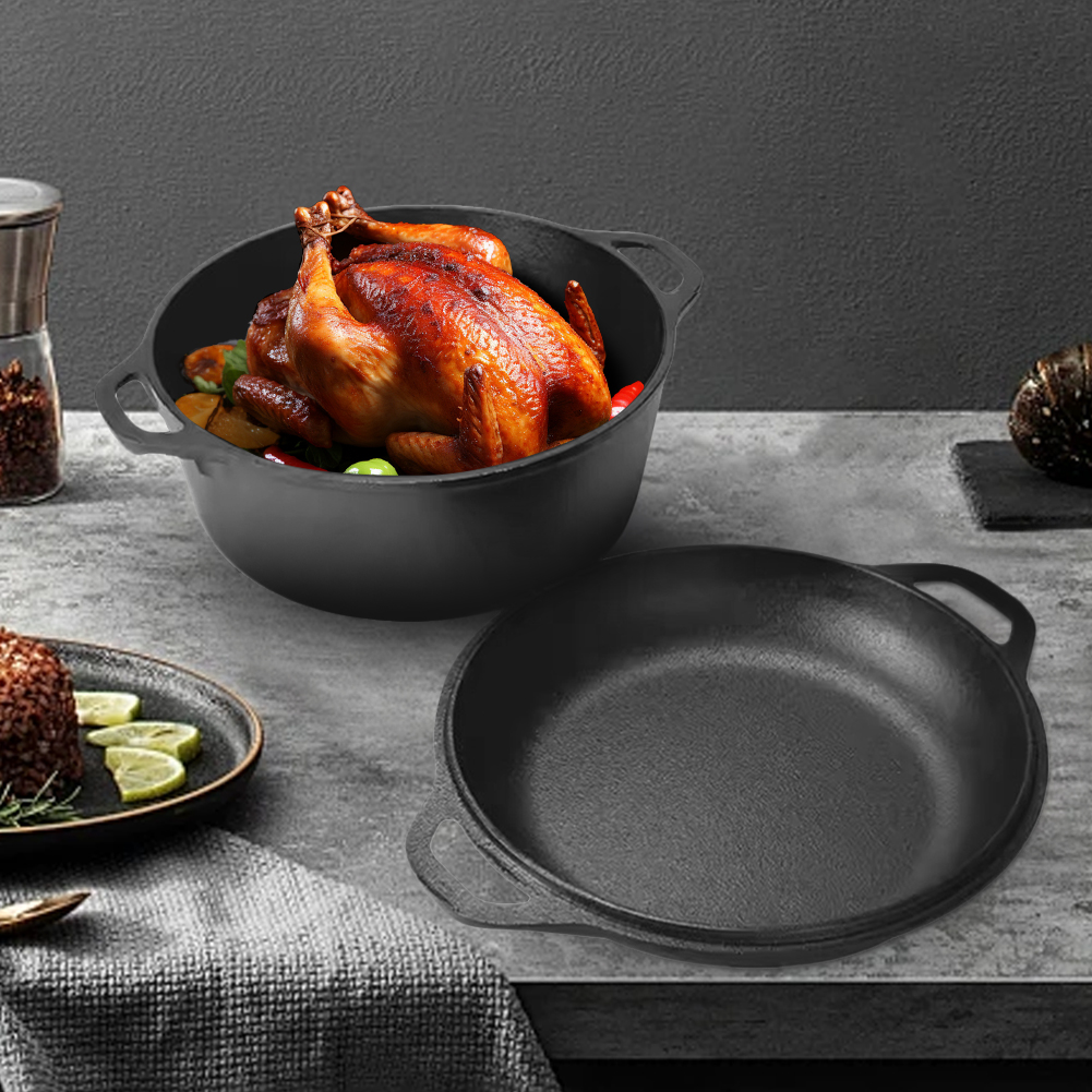 2 in 1 Cast Iron Dutch Oven Po - đánh giá và giá Cast Iron Corn