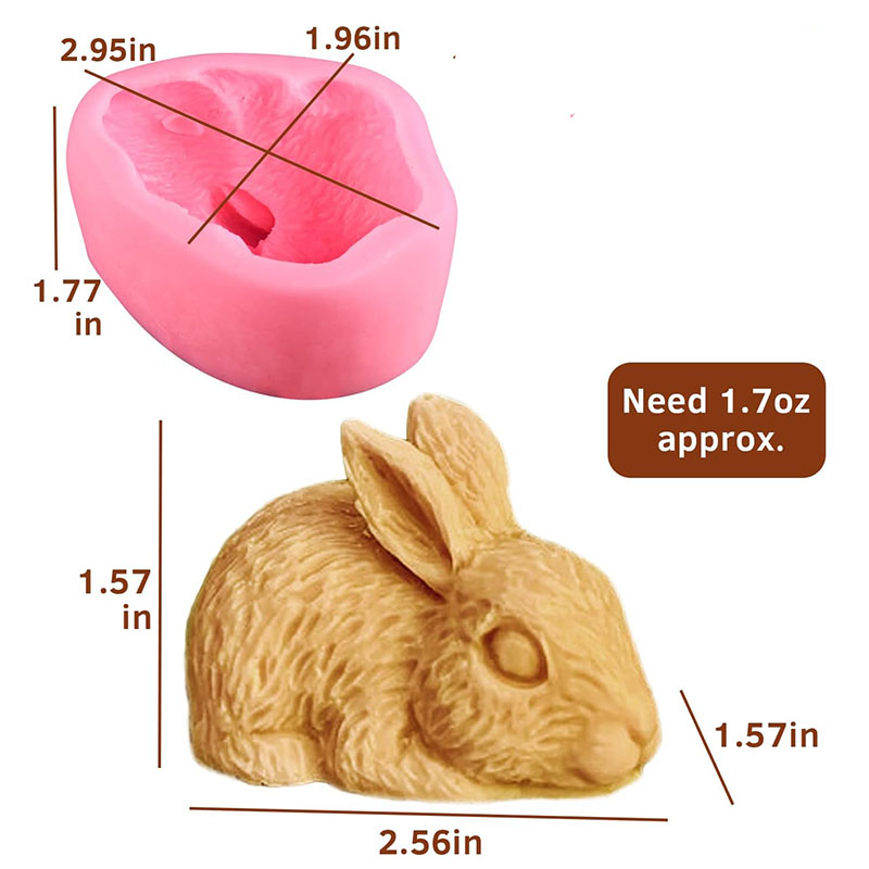3D Rabbit Silicone Soap Mold E - đánh giá và giá Bunny Cake Mold