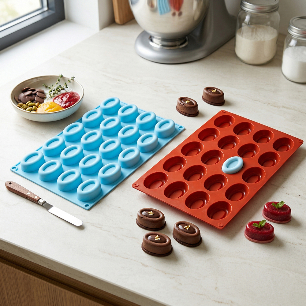 20 cavity oval donut silicone  - đánh giá và giá Donut Mold Silicone