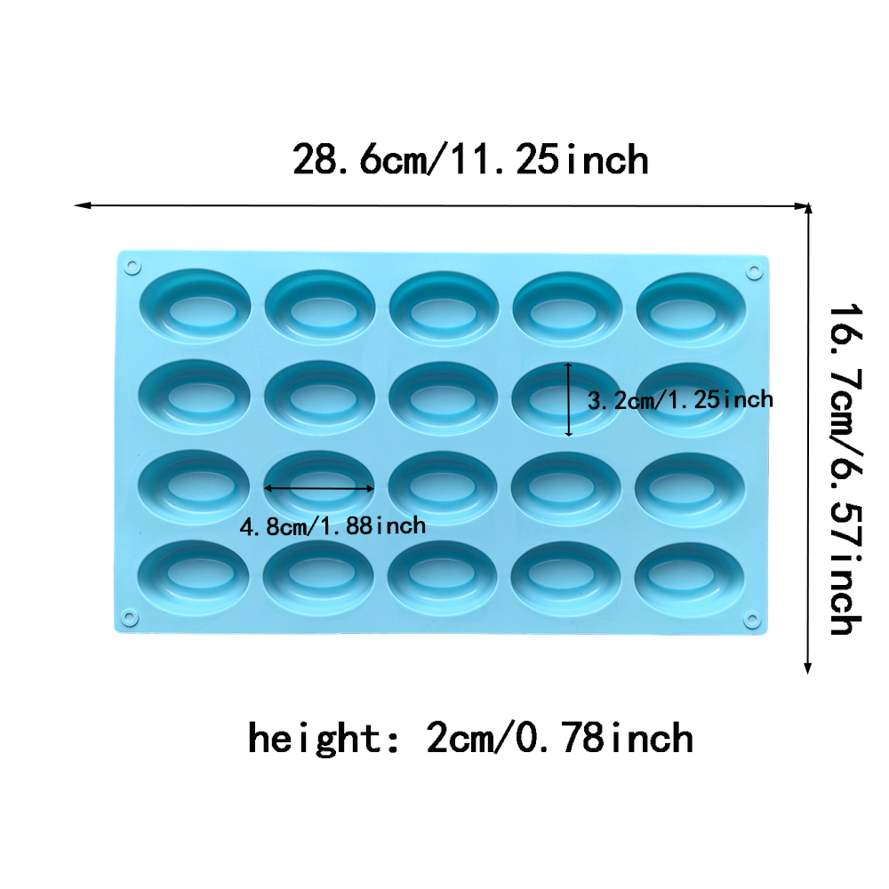 20 cavity oval donut silicone  - đánh giá và giá Donut Mold Silicone