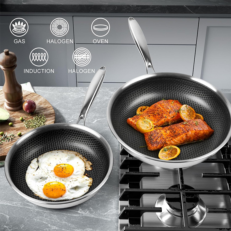 Stainless Steel Frying Pan wit - đánh giá và giá Egg Waffle Pan