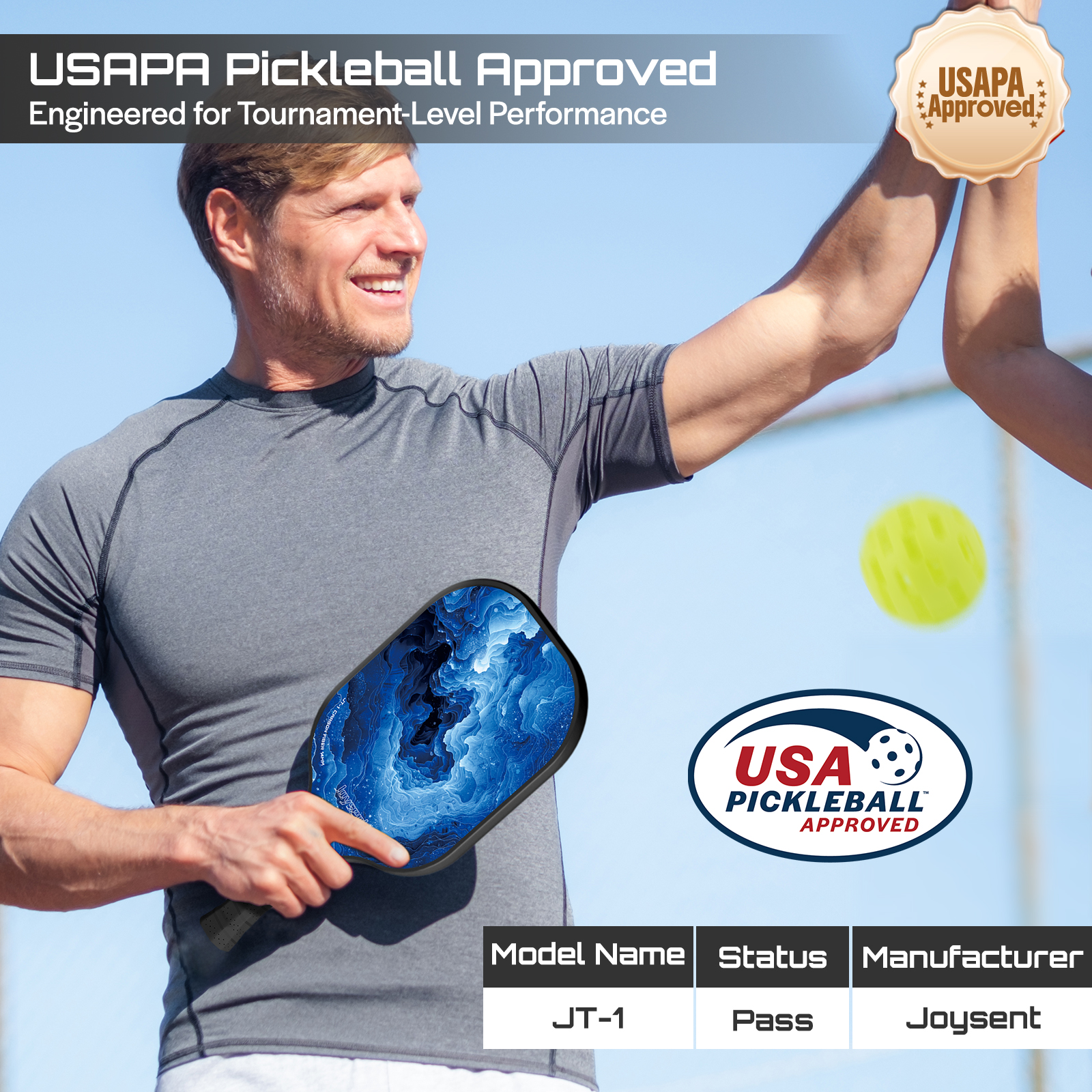 Joysent USAPA Approve Pickleba - đánh giá và giá Crepe Pan Carbon
