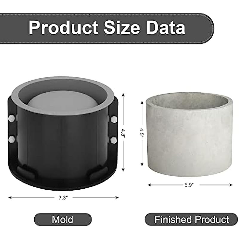 Large Round Flower Pot Cement  - đánh giá và giá Potsticker Mold