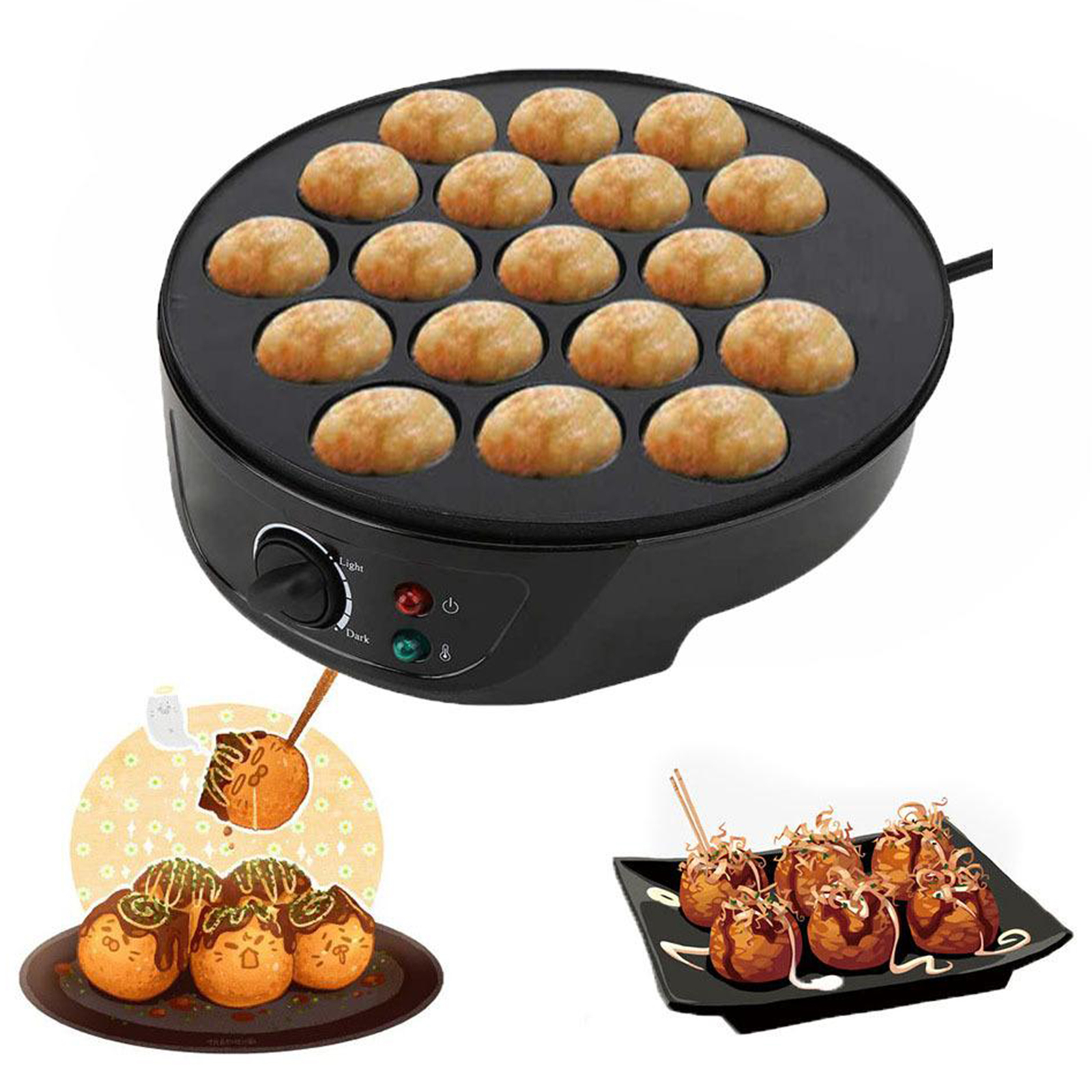 220V Baking Machine Household  - đánh giá và giá Takoyaki Grill Plate