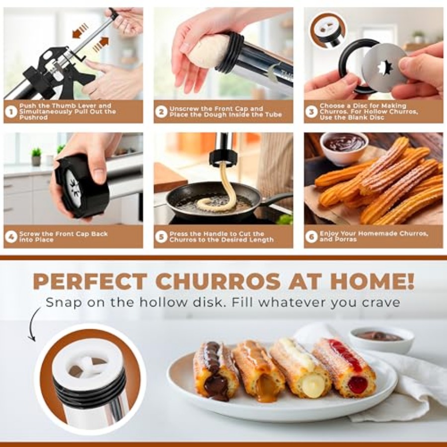 Churro Maker Machine and Sprit - đánh giá và giá Churros Maker Gun