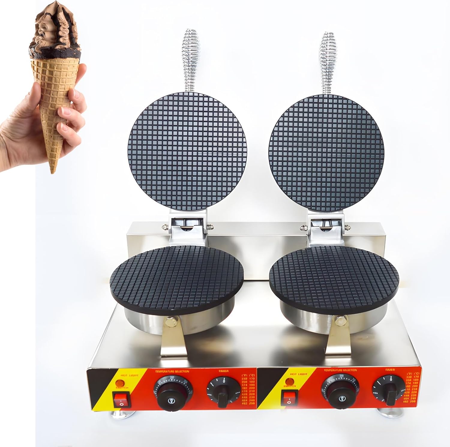 110V Commercial Double Station - đánh giá và giá Waffle Cone Maker