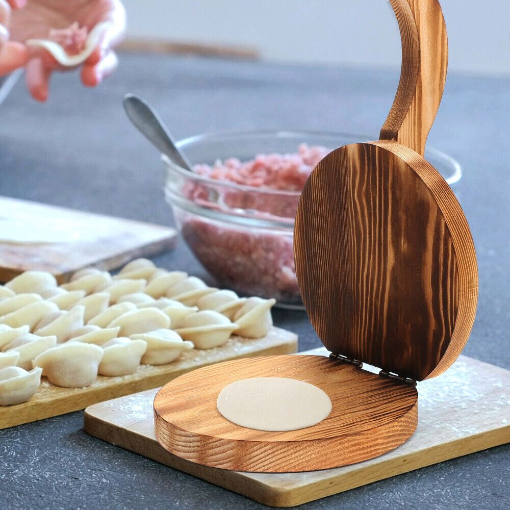 Wooden Dough Presser Chapati P - đánh giá và giá Dumpling Press Set