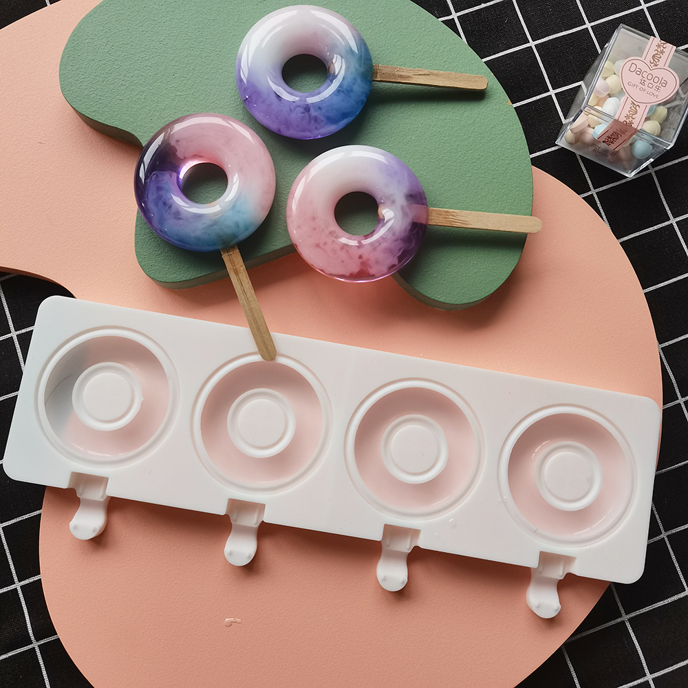 Large Donut 4 Cavity Ice Cream - đánh giá và giá Donut Mold Silicone