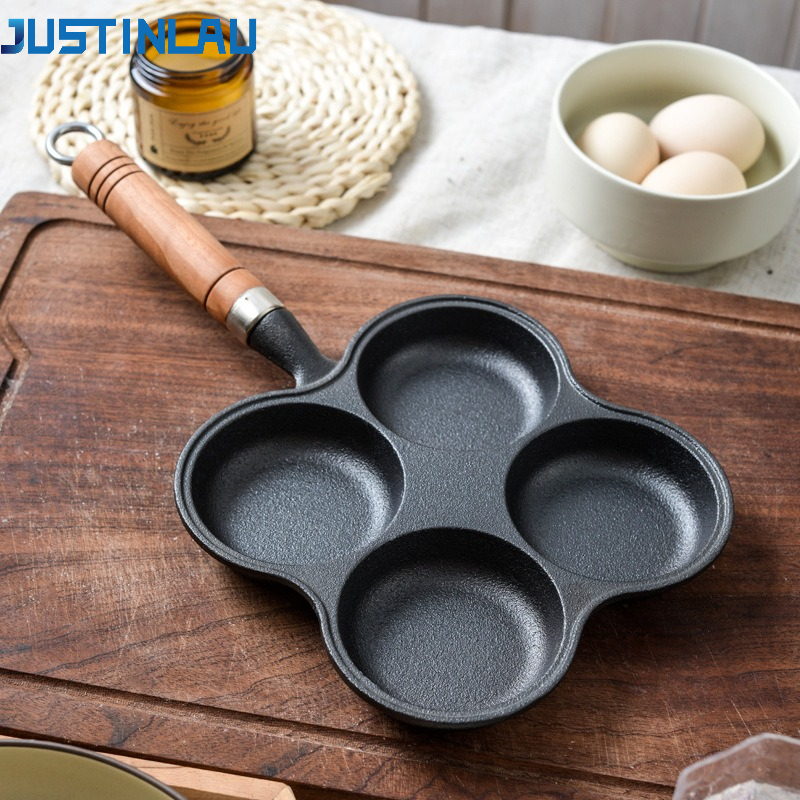 JUSTINLAU 2/4-Hole Cast Iron O - đánh giá và giá Egg Waffle Pan