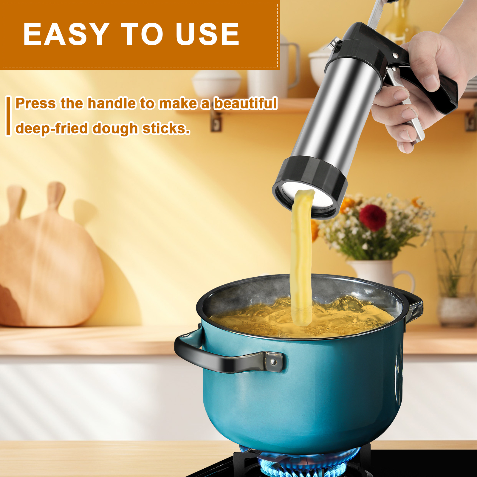 Cookie Press Gun Kit Stainless - đánh giá và giá Churros Maker Gun